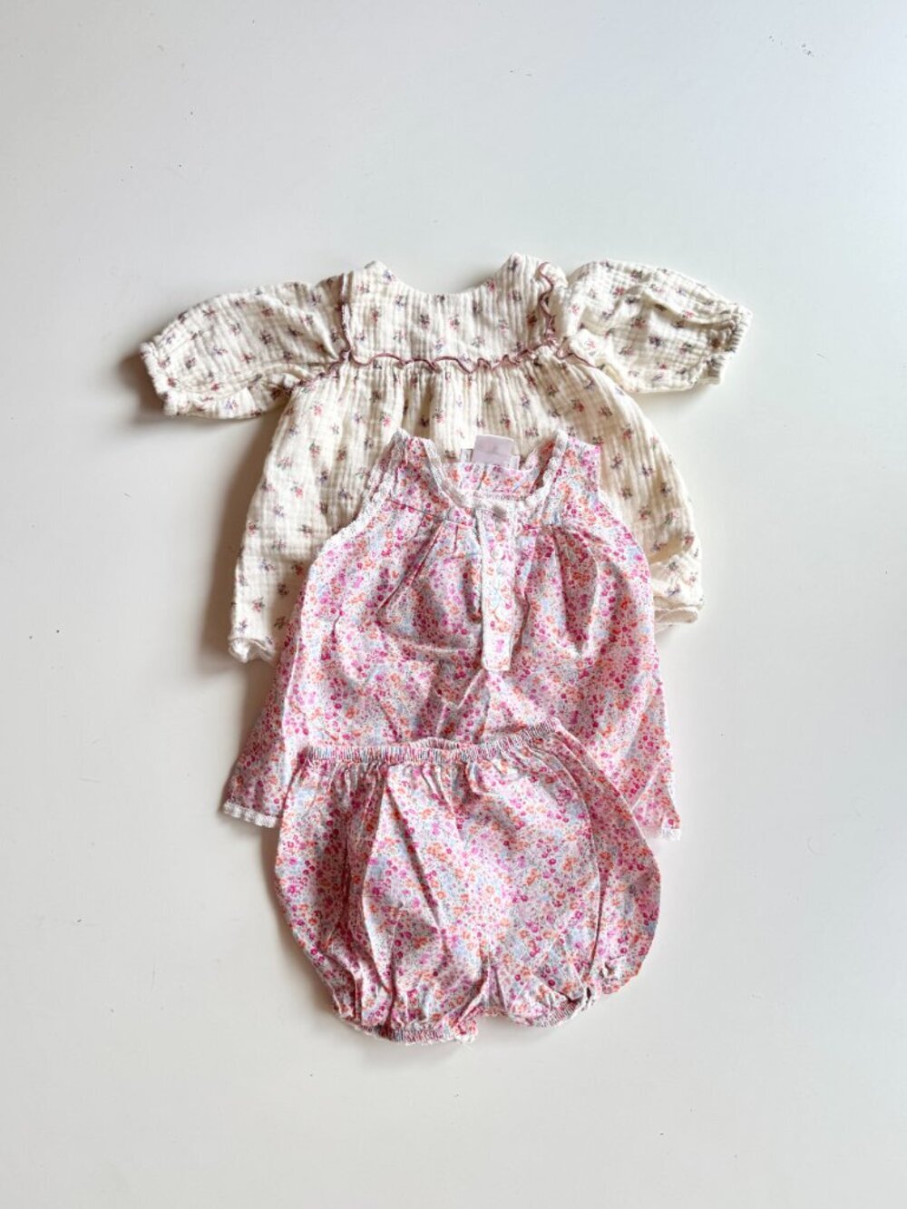 Lot of 3 Baby Girl ZARA Floral Cotton Gauze Poplin Bloomer Lot, Size 3-6M/6-12M